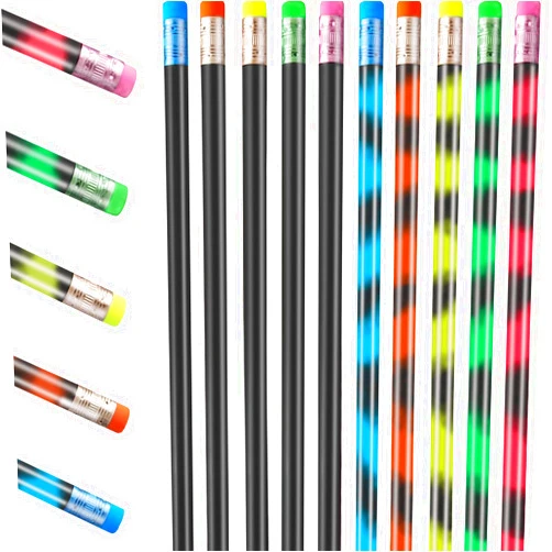 Blvochnnt 40PCS Color Changing Mood Pencil with Eraser,Heat Activated Color Changing Pencils,Assorted Color Thermochromic Pencils for Students,Kids,Classroom,Party Favors Gifts(5 Colors)