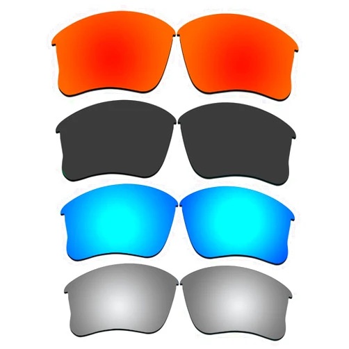 ACOMPATIBLE 4 Pair ACOMPATIBLE Replacement Lenses for Oakley Flak Jacket XLJ Sunglasses With Polarized Pack P3-1 (Not Fit Flak Jacket, Flak 2.0)