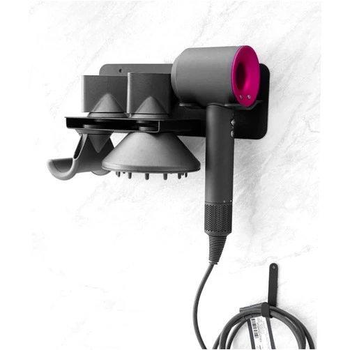 Nekuma Hair Dryer Holder for Dyson Supersonic Airwrap Hair Dryer, Metal Blow Dryer Stand for Bathroom and Salon, Wall Mount Attachments Storage