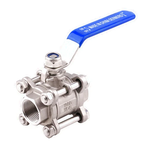 DERNORD Ball Valve 3/4 Inch NPT Threaded - Stainless Steel 304 Female 3 Piece Full Port