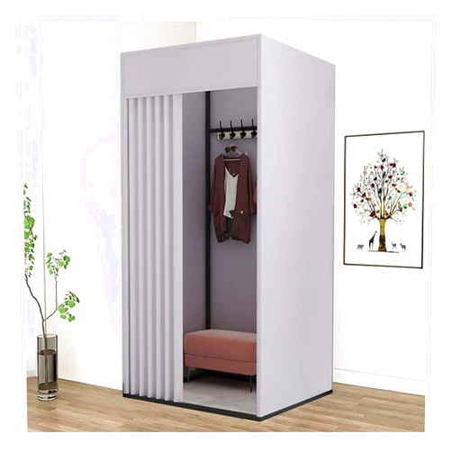 Pengfei Fitting Room, Portable Dressing Room Frame with Curtain and Hook, Changing Room for Clothing Store, Boutiques, Office, Temporary Privacy Space, Easy to Assemble, White, 39x39x79 inch (Gray)