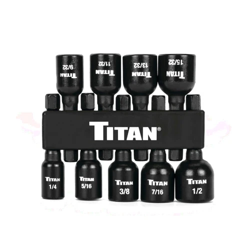 Titan 16298 9-Piece SAE Magnetic Nut Driver Set, Nut Setter Set
