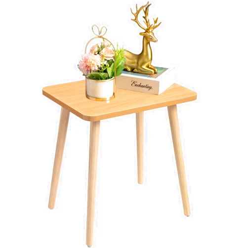 FORAOFUR Side Table, Modern End Table, Wooden Small for Living Room, Bedroom and Balcony, Rectangular Accent Table Home Decor, Easy Assembly