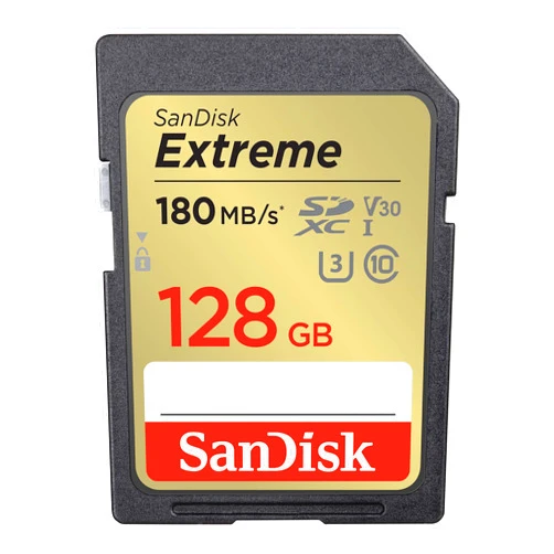 SanDisk 128GB Extreme SDXC UHS-I Memory Card - C10, U3, V30, 4K, UHD, SD Card - SDSDXVA-128G-GNCIN