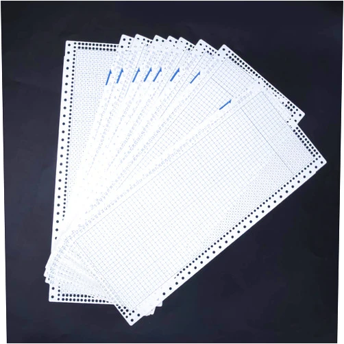 Acouto 10pcs Knitting Machine Punch Card 24 Flower Card for Knitting Machine Accessories Knitting Machine Punch Cards Blank Card 10 Sheets 24 Stitch Machines Clear Fair Isle Sk155