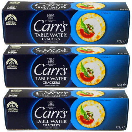 The Truly Scrumptious Baking Company Carrs Table Water Crackers, (4.40-Ounce 125gm) (Pack of 3)