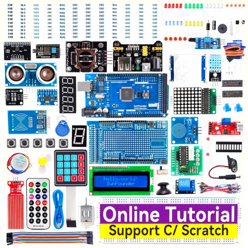 SunFounder Project The Most Complete Electronics Starter Kit Compatible with Arduino Mega 2560 R3 Mega328 Nano, 73 Tutorials Included