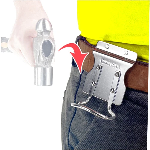 QULNEXA Belt Clip Holder, Stainless Steel Belt Clip Magnetic Tool (Small Hammer Clip)