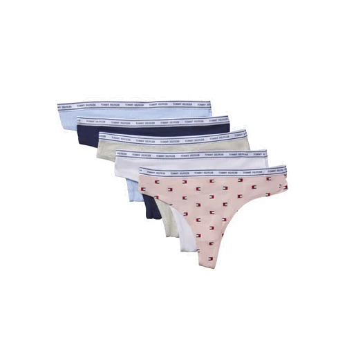 Tommy Hilfiger Women's Classic Cotton Logoband Thong 5 Pack