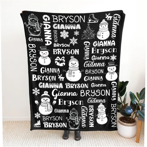 Deven Personalized NameCute Winter Snowman Blanket 50x60 Warm Cozy Throw Blanket for Adult Kid Birthday Christmas Mothers Fathers Valentines Day Wedding Graduation Gift