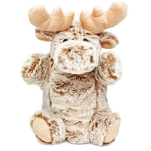 Puzzled DolliBu Moose Plush Hand Puppet For Kids - Soft Plush Stuffed Animal Hand Puppet Toy for Puppet Show Games & Puppet Theaters for Kids, Adult's Cute Puppets Educational Toy to Teach Children & Toddlers