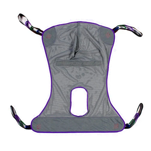 Patient Aid Full Body Mesh Commode Patient Lift Sling, 350lb Weight Capacity (Large)