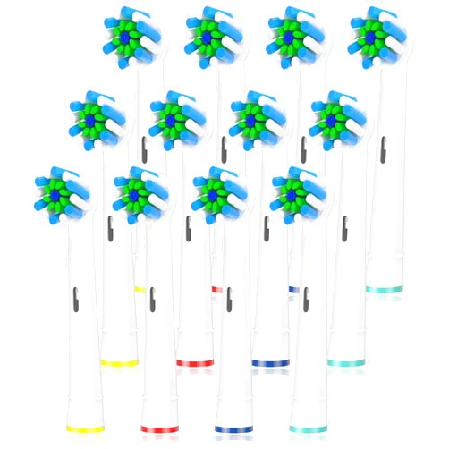 Schallcare Replacement Brush Heads Fit for Braun Oral b, Compatible with Oral-B Pro 1000/2000/3000/5000/6000 Smart and Genius Electric Toothbrush, 12 Pcs