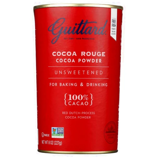 Guittard E Guittard Cocoa Powder, Unsweetened Rouge Red Dutch Process Cocoa, 8oz Can