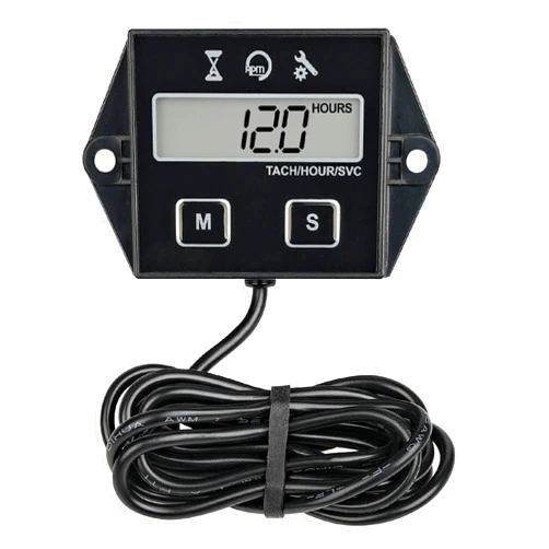 NInE-ROnG Digital Tachometer,Small Engine Hour Meter,Maintenance Reminder,User Shutdown,Use for ZTR Lawn Mower Tractor Generator Marine Outboard ATV Motor Snowmobile and Gas Powered Equipment