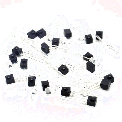 Gikfun 5mm 940nm LEDs Infrared Emitter IR Emission and IR Receiver Diode for Arduino (Pack of 40pcs) EK1964