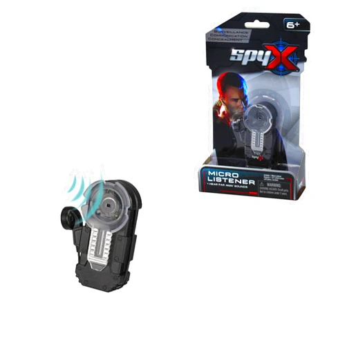 SpyX Micro Listener - Spy Toy Listening Device Clips to Your Pocket with Attached Ear Bud to Hear Secret Conversations. Perfect Addition for Your spy Gear Collection!