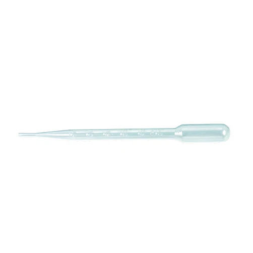 Heathrow Scientific HD206371C Polyethylene Plastic 5mL Single Wrap Sterile Disposable Transfer Pipette, 150mm Length, 1mL Graduation Interval (Pack of 500)