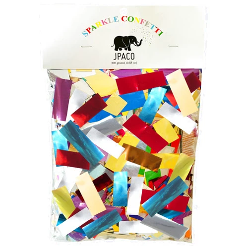 JPACO LARGE Metallic Confetti – Jumbo Mylar Rainbow Foil Confetti Bag Perfect for New Years, Surprise Parties, Birthdays, Photoshoots, Engagements & Weddings (300 Grams, Over 7,500 PCS) by JPACO