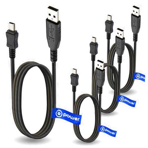 T POWER 4 x pcs MINI-USB Cable for SanDisk, Sony MP3,MP4 Player NWZ NW PMX Sansa Clip,Sanyo GPS EasyStreet,Sony Ericsson Xperia Replacement Spare Power Cord Charging Sync Data Cable