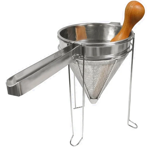 Weston Stainless Steel Cone and Pestle Set (83-3030-W), 2 Quart Capacity, Dishwasher Safe, 1.9-Liter, Silver