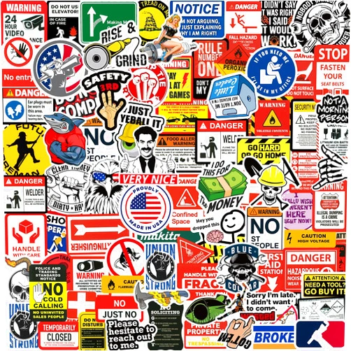 HBYFYCQ 160Pcs Funny Blue Collar Hard Hat Stickers for Adults/Men - Hardhat Gifts Accessories for Construction, Welding, Electrician, Mechanic - Fit Welding, Tool Box, Helmet, Water Bottles