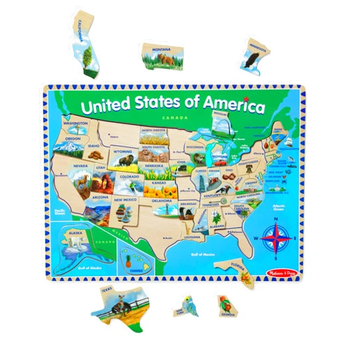 Melissa & Doug USA Map Wooden Puzzle (45 pcs)