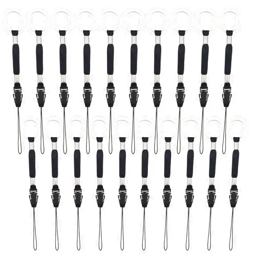 Bememo 20 Packs Black Nylon Lanyard Strap with Quick Release Buckle for USB Flash Drive, MP3, MP4 Player, Keychain, ID Card Holders and Other Small Electronic Devices