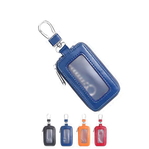 WELCAPAC Universal Vehicle Smart Key Case Remote Fob Case Leather Car Key Holder Keychain Ring Case Bag for Men Women