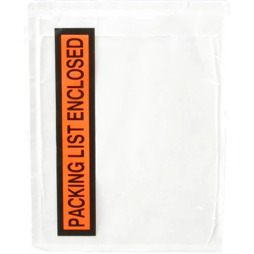 Packing Pouch Bag 1000 Pieces 4.5x5.5 Clear with Packing List Enclosed Printing Pouch Envelope Bag for Invoice Packing Slip