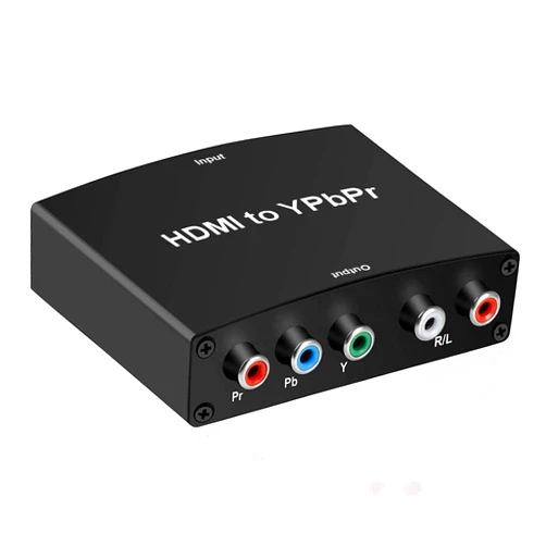 Avedio links HDMI to Component Converter, avedio links HDMI to 1080P YPbPr 5RCA RGB + R/L Video Audio Adapter, Support Apple TV, PS5, Roku, Xbox, Fire Stick, DVD Players to HDTV and Projector (Black)