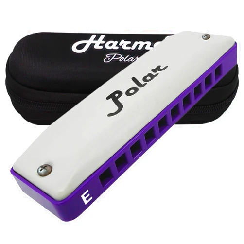 Harmo Polar Diatonic Harmonica Key of E - Harmonic Minor Tuning for Classical, Jazz, Gypsy, Oriental, Lounge and Tango Music, Mouth Organ With Case, Harmonica for Adults, Beginners & Professionals