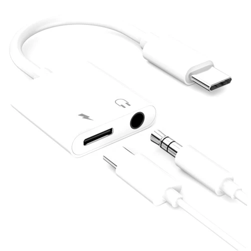 DESOFICON iPhone 15 Headphone Adapter, 1 Pack [MFi Certified] 2 in 1 USB C to 3.5mm Headphone Aux Audio Adapter with PD 60W Fast Charging for iPhone 15/15 Plus/15 Pro/15 Pro Max, Galaxy S23/S22, iPad Pro