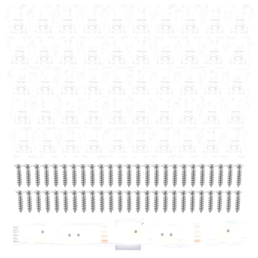 Sliverdew 50-Pack Waterproof LED Strip Light Clips with Screws - Translucent Mounting Bracket for 10-12mm LED Neon Strip Lighting
