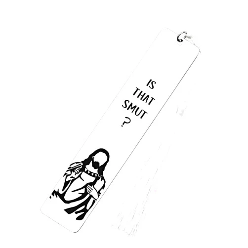 Generic Funny Bookmark Gifts,Stainless Steel Bookmarks with Tassels, Humor Peeking Jesus Book Marker for Book Lover (F)