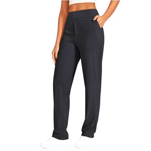 G4Free ShiftReady Yoga Pants Women High Waist Dress Work Pants with Pockets Straight Leg Business Casual Trousers 28