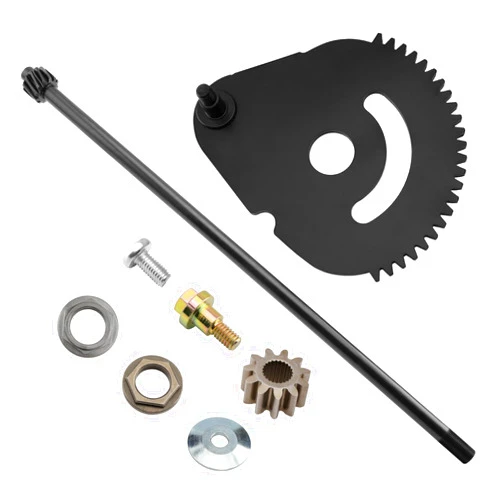HQPASFY 938-05078 Steering Rod Shaft & 617-04094 Steering Gear Kit Contain 941-0656A Gear Bushing & 948-0389 Steering Rod Cap Washer and Screw Compatible with MTD, Troy-Bilt, Cub Cadet, Craftsman Lawn Mower