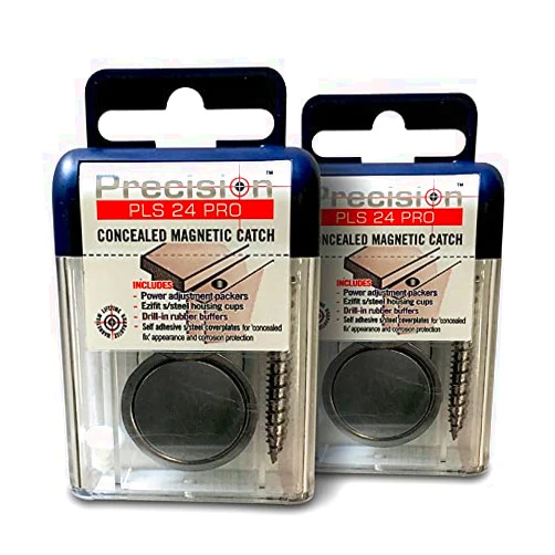 Precision Lock PLS 24 PRO Concealed Magnetic Catch for Light to Heavy Duty Doors with Thickness Greater Than 30 mm (1.18