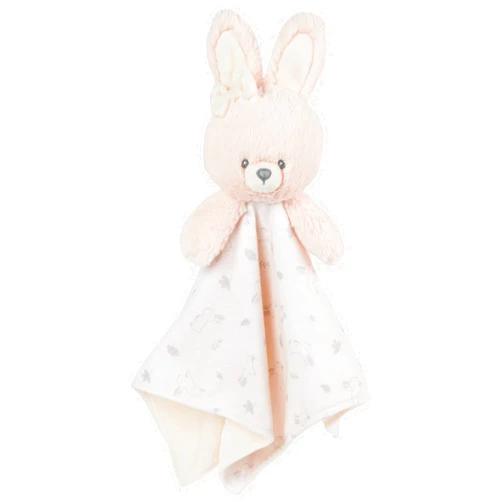 GUND Baby Sustainably Soft Bunny Lovey, Stuffed Animal Plush Blanket Made from 100% Recycled Materials, for Babies and Newborns, Pink/Cream, 10”