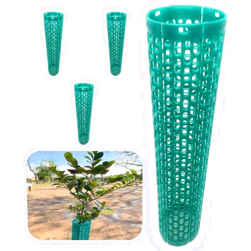 Smart spring Plant and Tree Guard Protector; Wrap Tall Expandable Grow Tubes Around Trunk Bark, Landscape Plants, Saplings, and Vines; Protection from Trimmers, Weed whackers, and Animals (60, Green)