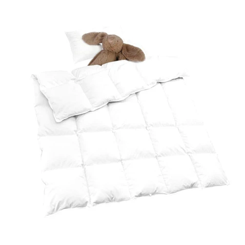 zzlamb Kids Toddler Comforter Crib Blanket, Warm Baby Down Quilt Crib Comforter Small Duvet Insert, Lightweight Soft Noiseless Cotton-Blended Shell Down Proof Machine Washable, White 41x48in