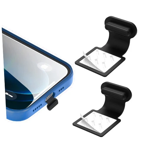 Gavemi Phone Dust Plug, Compatible with iPhone Lightning Port Protects Charging Port Anti Dust Cover (Black)