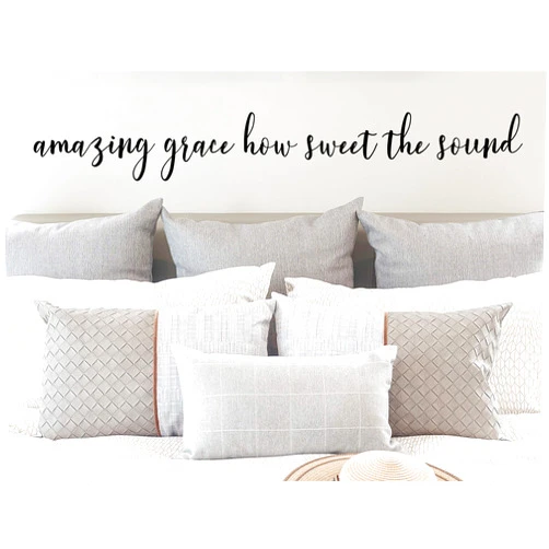 Story of Home LLC Amazing Grace How Sweet The Sound Wall Decal Bedroom Wall Decal Christian Wall Decal Religious Wall Decal