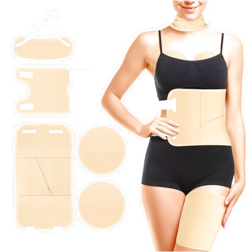 LSTECICE Castor Oil Pack Wrap Castor Oil Packs Kit, 6 Pcs Reusable Organic Cotton Pack Kit for Neck Waist Chest Knee, Anti Oil Leak, Machine Washable, Adjustable Castor Oil Pack Wrap(Khaki)