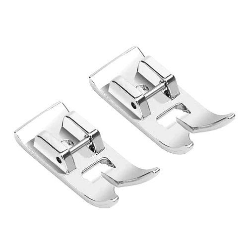 TISEKER 2 Pieces Zig Zag, Straight Stitch Presser Foot Universal General Purpose Zigzag Snap On Foot for Singer, Brother, Janome, Kenmore, Babylock, Toyota, Etc Domestic Sewing Machines