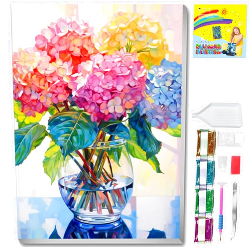 Tiwabb Flower Diamond Painting Kits for Adults with Framed - with Beautiful Box Diamond Art Kits for Adults DIY 5D Round Full Drill Gem Art and Crafts for Home Decor 7.8x11.8in