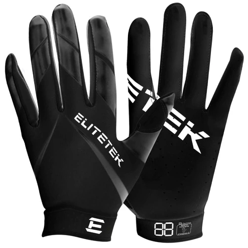 EliteTek Kids RG-14 Super Tight Fitting Football Gloves - Youth Sizes - Easy Slip On Design No Wrist Strap