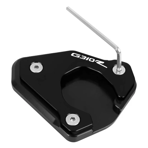 EPBGZEMB Foot Side Stand Pad Motorcycle CNC Kickstand Extension Pad Foot Side Stand Extension Plate For B&MW G310GS G310R G310 R G 310 GS G 310R 2022 2023 Side Stand Enlarger (Color : Black G310R)