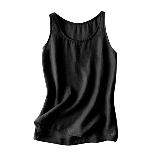 Generic Womens Camisole Linen Tank Tops Causal Scoop Neck Sleeveless Tops 2025 Summer Loose Fit Strap Comfy Cami Shirts