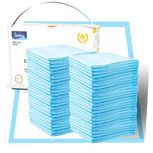 QDTTSRY Baby Disposable Changing Pad, 100 Count Thicken and High Absorb Incontinence Changing Pad with Breathable, Waterproof, Soft Non-Woven Fabric, Underpad 13X18 inch- Extra Thick